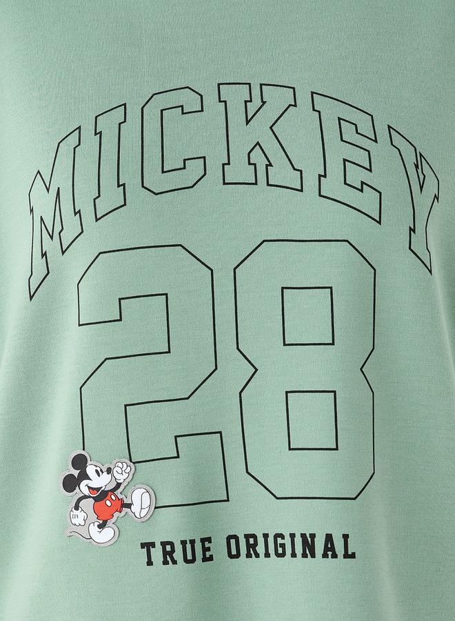 SP Characters T-shirt with Mickey Mouse Print with Applique Detail - Image 4